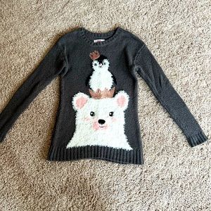 Justice sweater size 10 polar bear/penguin